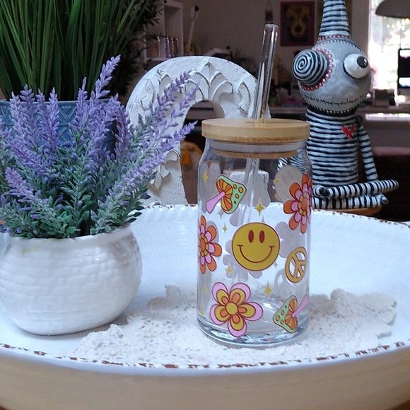 Hippie Sunshine 16 oz can glass - Picture 2 of 2